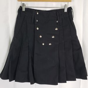 Utilikilts Kilt Mens Size 30 Pockets Heavy Cotton Snaps Black